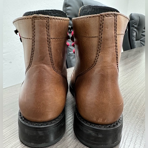 Thursday Boot Company Tan Leather Boots with Red Laces - Picture 3 of 7